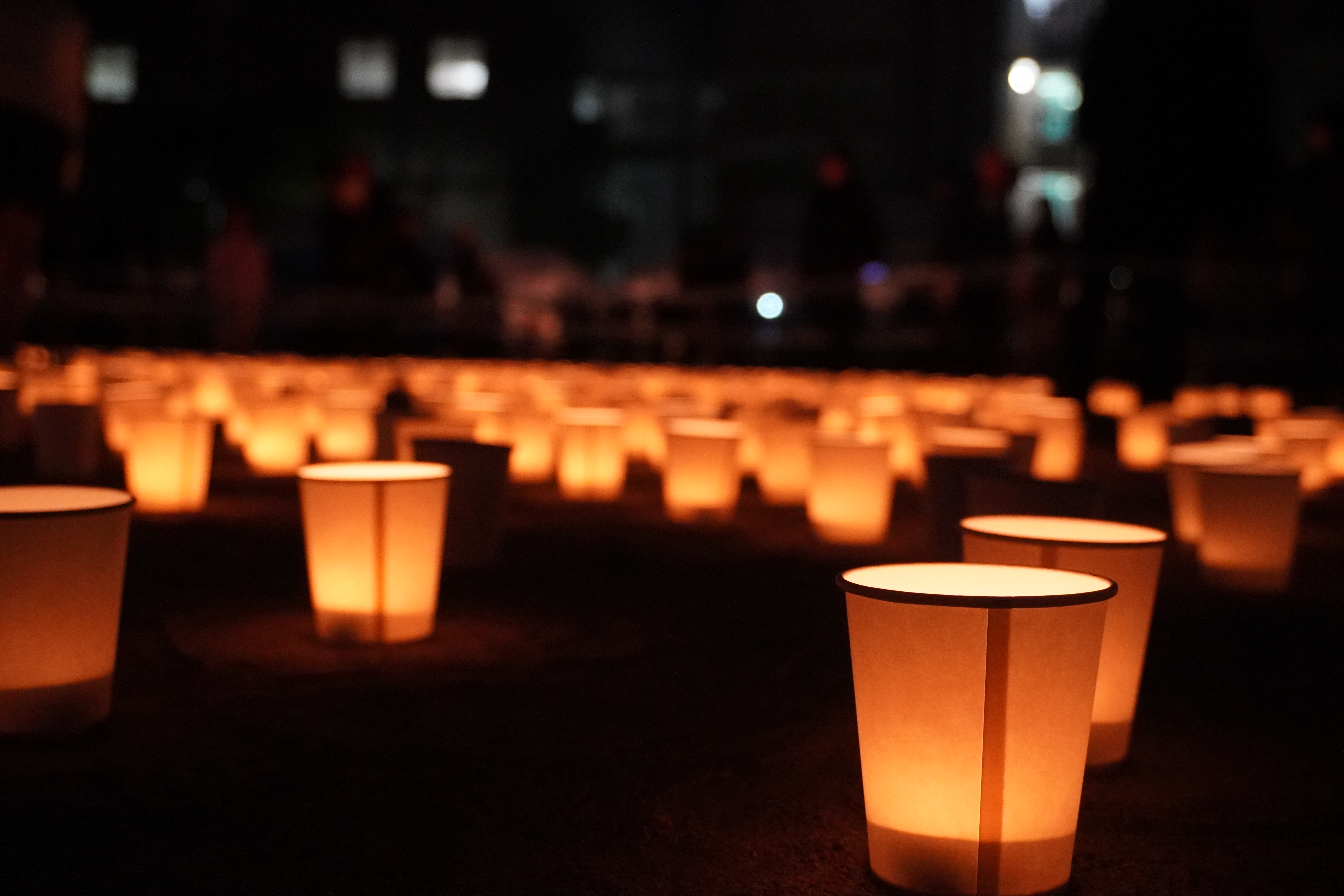 わくわくろうそくモニュメントの写真